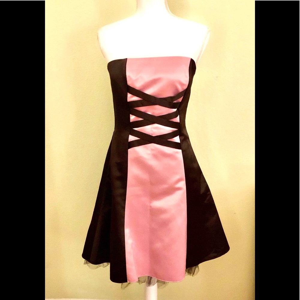 pink color block dress Bella and Bloom Boutique